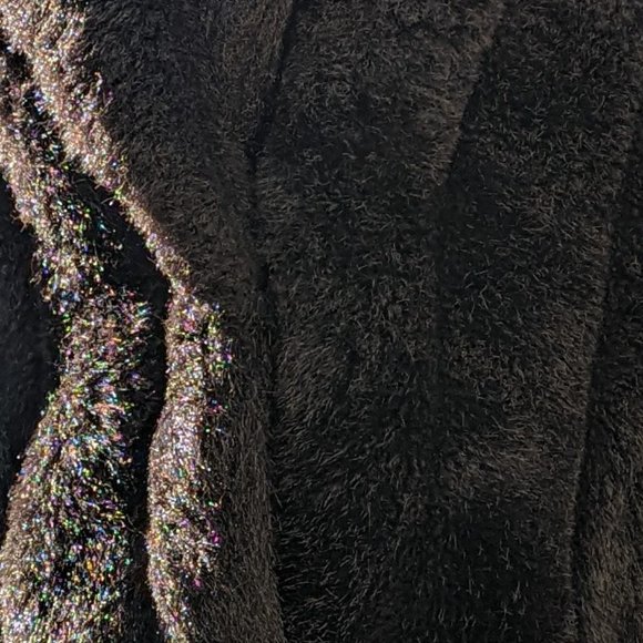 MONTEREY Faux Fur Coat Stroller Length in Plush Black Size Small - Picture 14 of 15